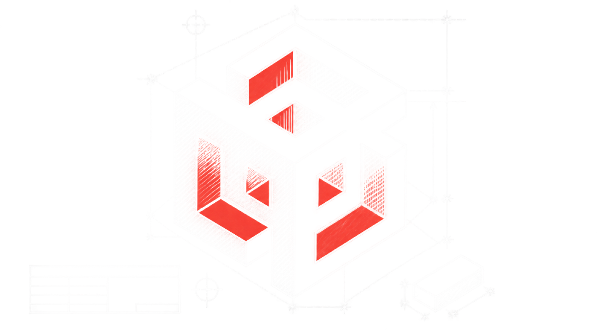 Voxel Inc Architectural Blueprint Cube