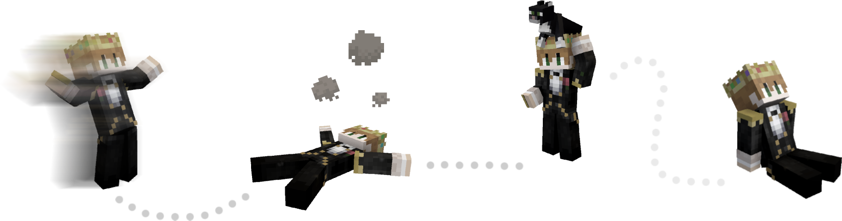 Minecraft Character Journey Sequence